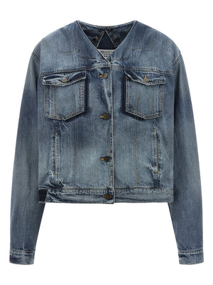 Maison Margiela Blaue Jeansjacke aus Baumwolle