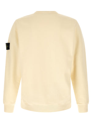 Stone Island Weißes Baumwoll-Sweatshirt