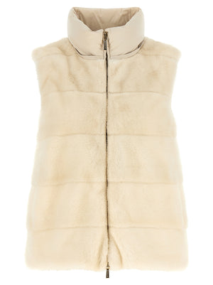 MooRER Weiße Woll-Shell-Jacke