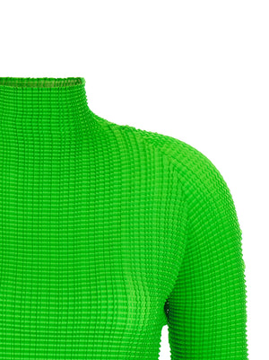 Issey Miyake Grüne Polyester-Bluse