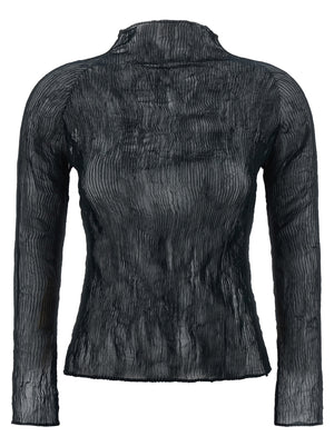 Issey Miyake Schwarzer Cardigan aus Polyester