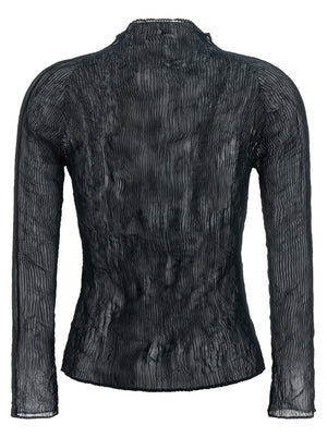 Issey Miyake Schwarzer Cardigan aus Polyester