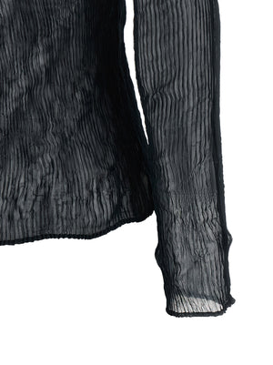 Issey Miyake Schwarzer Cardigan aus Polyester
