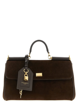 Dolce & Gabbana Braune Kalbsleder-Handtasche