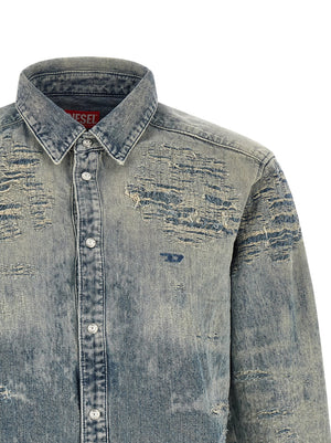 Diesel Blaue Baumwollbluse