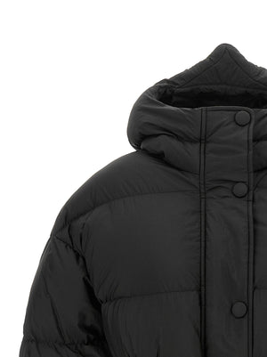 IENKI IENKI Schwarze Nylon-Jacke in voller Länge