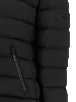 Black Polyester Full-Length Jacket