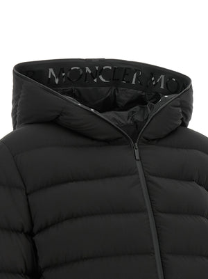Black Polyester Full-Length Jacket