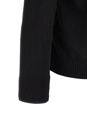 Stone Island Schwarzes Poloshirt aus reiner Schurwolle