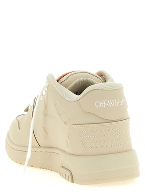 Off-White Beige Kunststoff-Sneakers