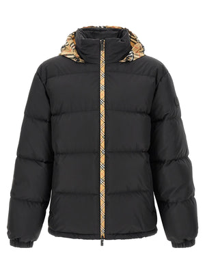 Burberry Schwarzer Parka aus Polyester