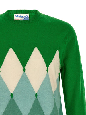 Ballantyne Zweifarbige Kaschmir-Strickjacke