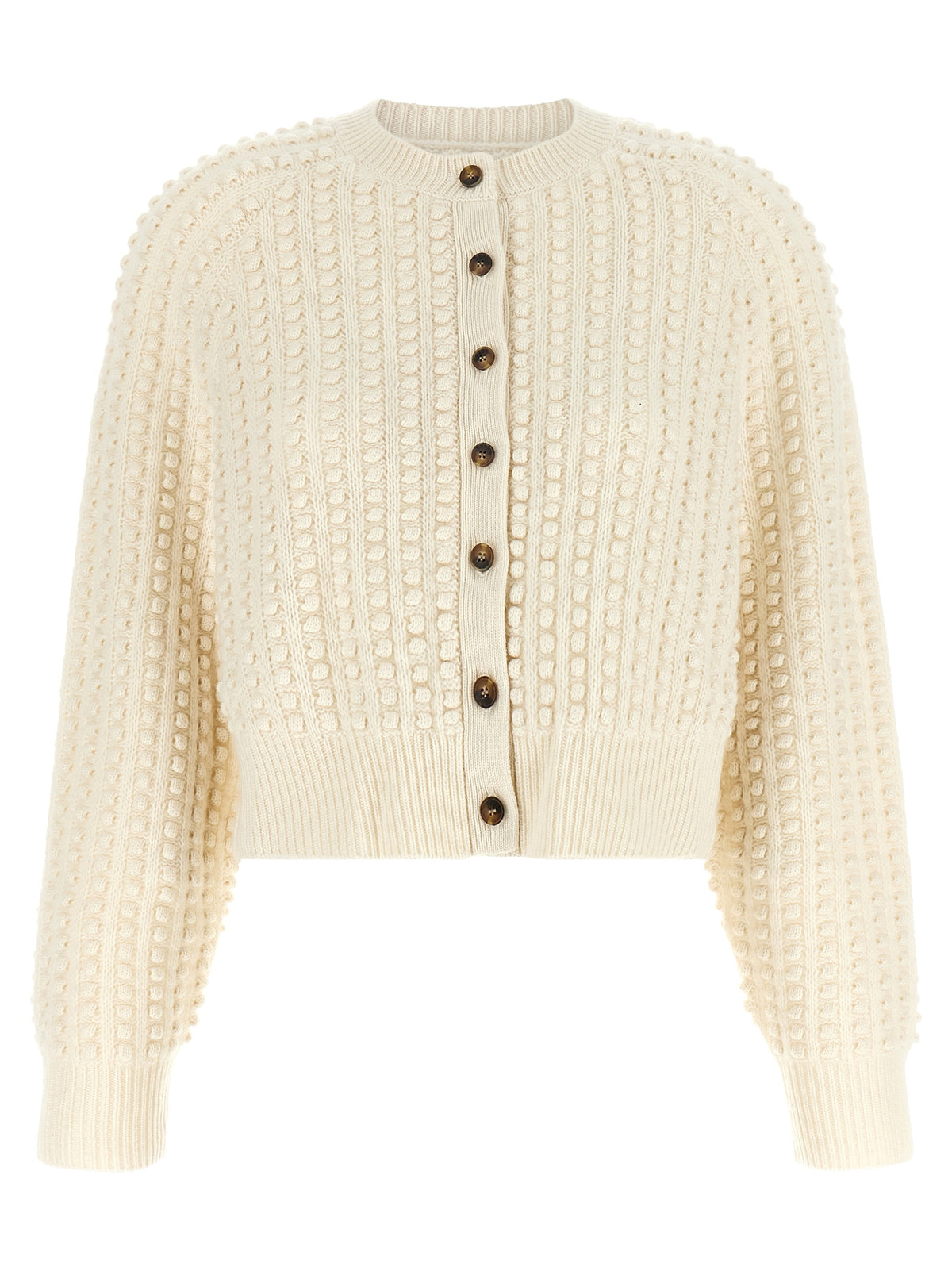 Loulou De Saison Weicher Kaschmir-Cardigan in Weiß