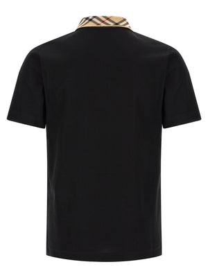 Burberry Schwarzes Baumwoll-Poloshirt