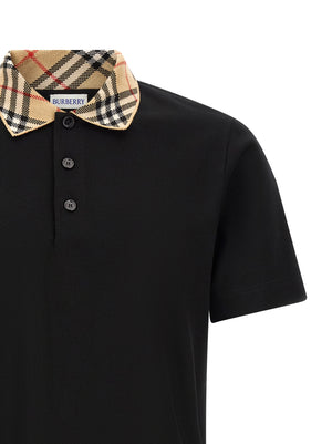 Burberry Schwarzes Baumwoll-Poloshirt