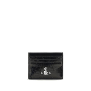 Vivienne Westwood Schwarzes Kalbsleder Bos Taurus Portemonnaie