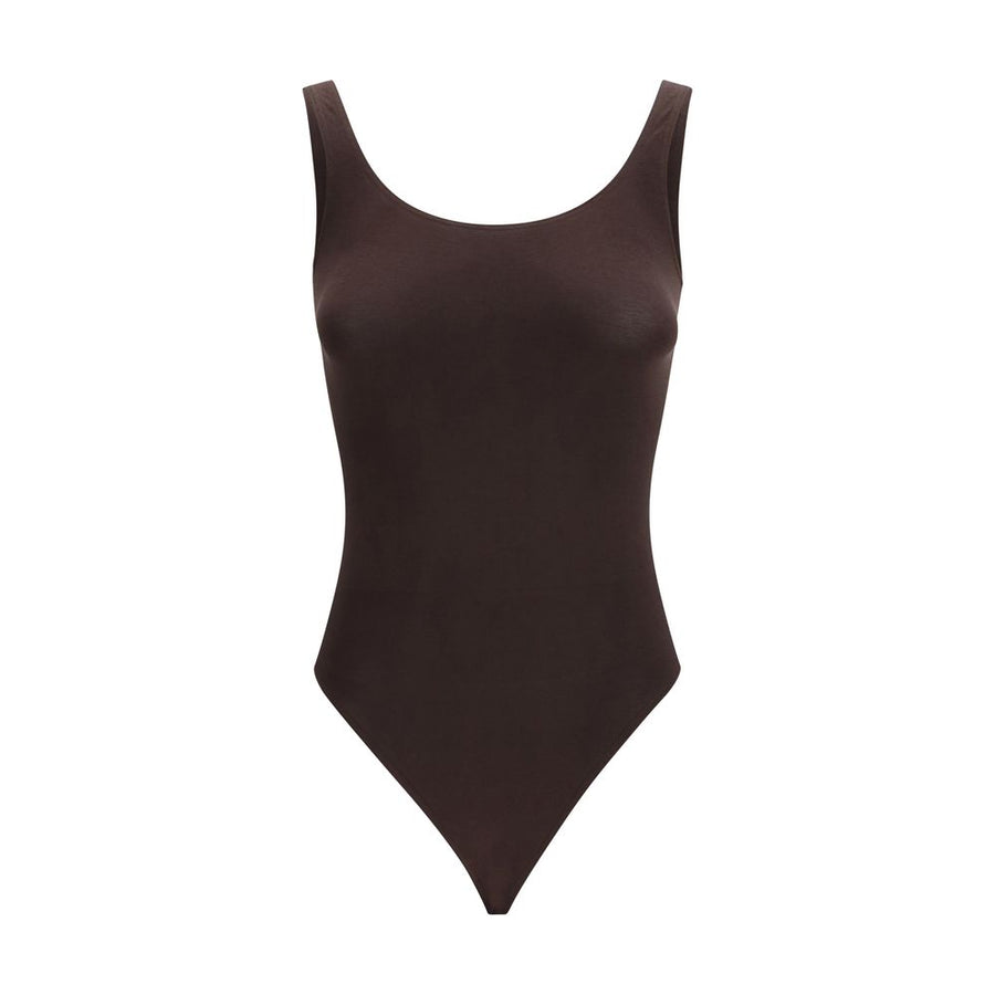 Wolford Bodysuit aus brauner Baumwolle