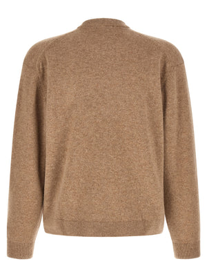 Maison Kitsuné Beige Wollstrickjacke
