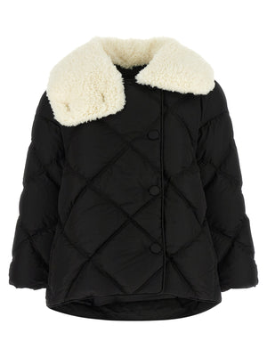 IENKI IENKI Schwarze Nylon-Jacke in voller Länge