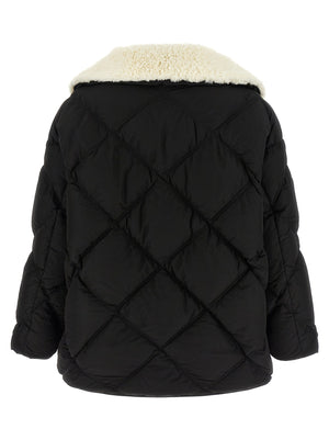 IENKI IENKI Schwarze Nylon-Jacke in voller Länge