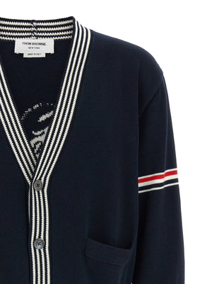 Thom Browne Blauer Baumwollcardigan