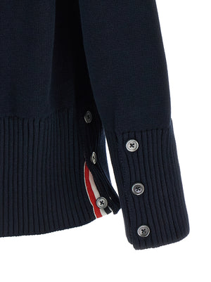 Thom Browne Blauer Baumwollcardigan