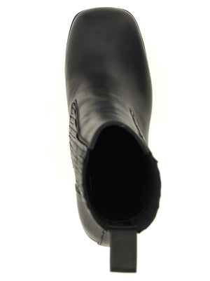 Rick Owens Schwarze Stiefeletten aus Kalbsleder
