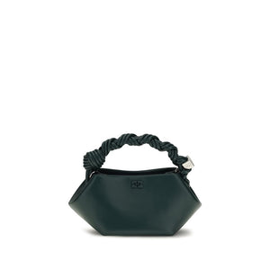Ganni Schultertasche aus recyceltem Bicolor-Leder