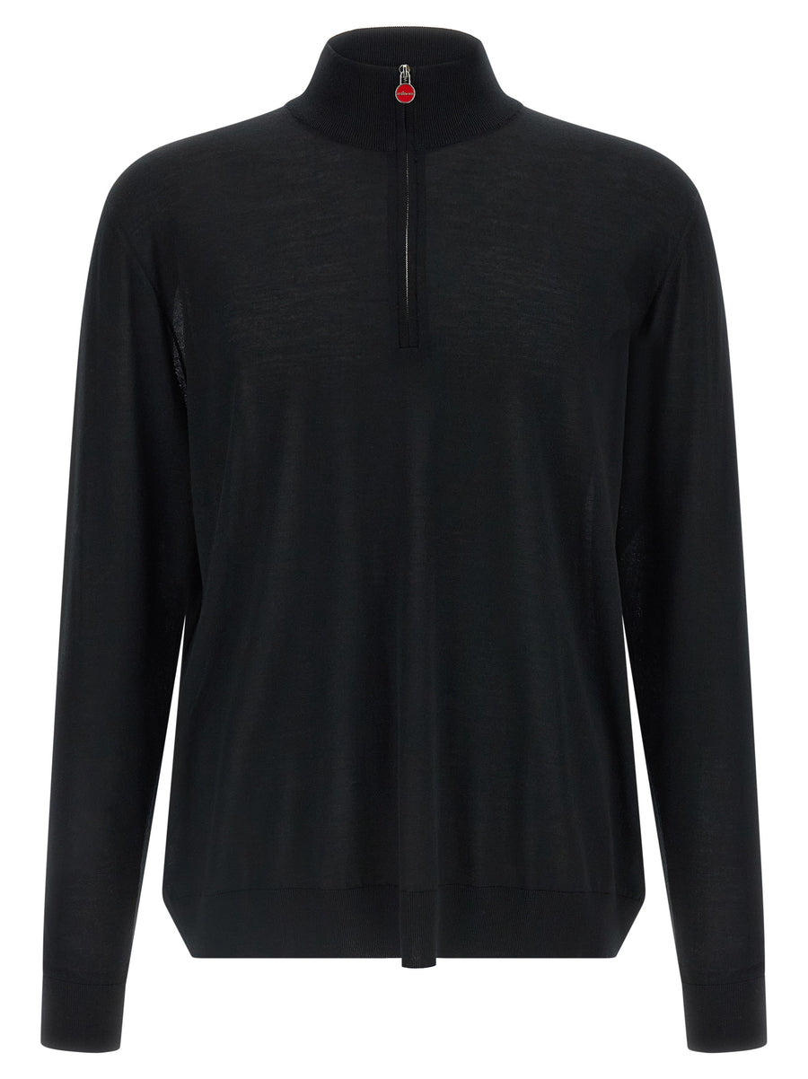 Kiton Schwarzer Wollcardigan