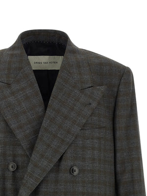 Dries Van Noten Grauer Wollblazer