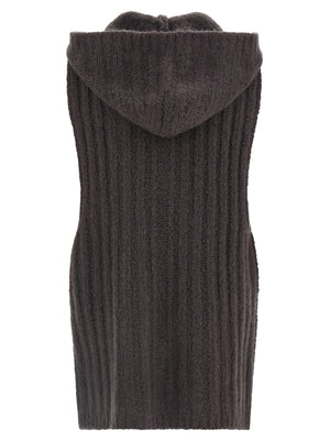 Rick Owens Grauer ärmelloser Kaschmirpullover