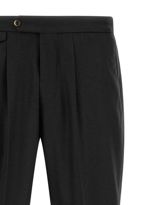PT Torino Schwarze Hose aus reiner Schurwolle