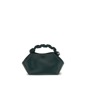 Ganni Schultertasche aus recyceltem Bicolor-Leder