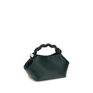 Ganni Schultertasche aus recyceltem Bicolor-Leder