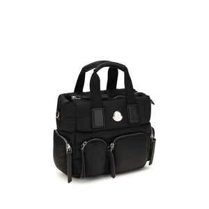 Moncler Schwarze Bos Taurus Kalbsleder Schultertasche