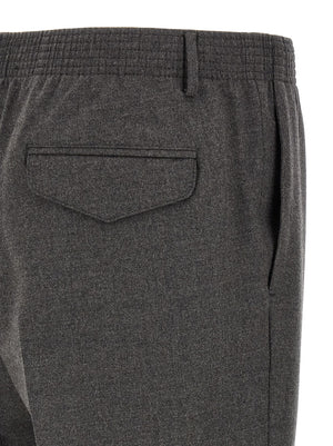 CELLAR DOOR Graue Cropped Hose aus reiner Schurwolle