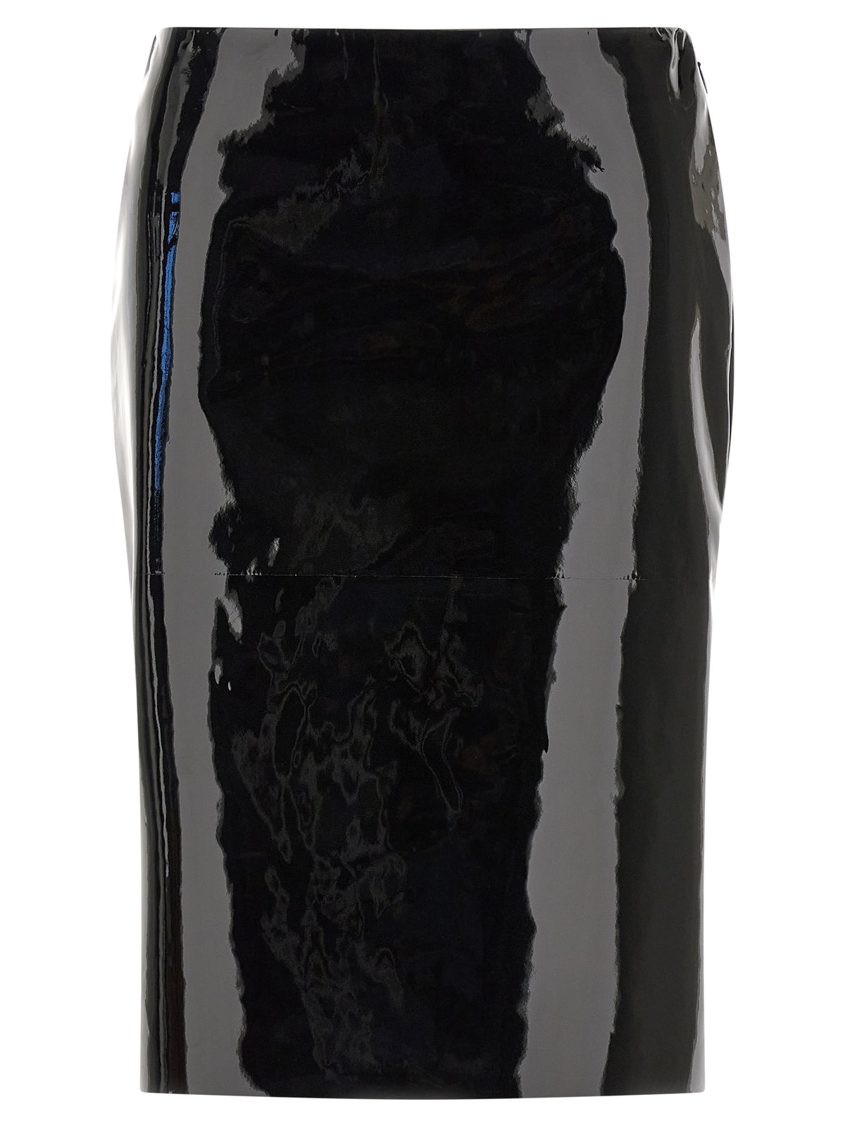 Ferragamo Schwarzer Midi-Rock aus Lammleder