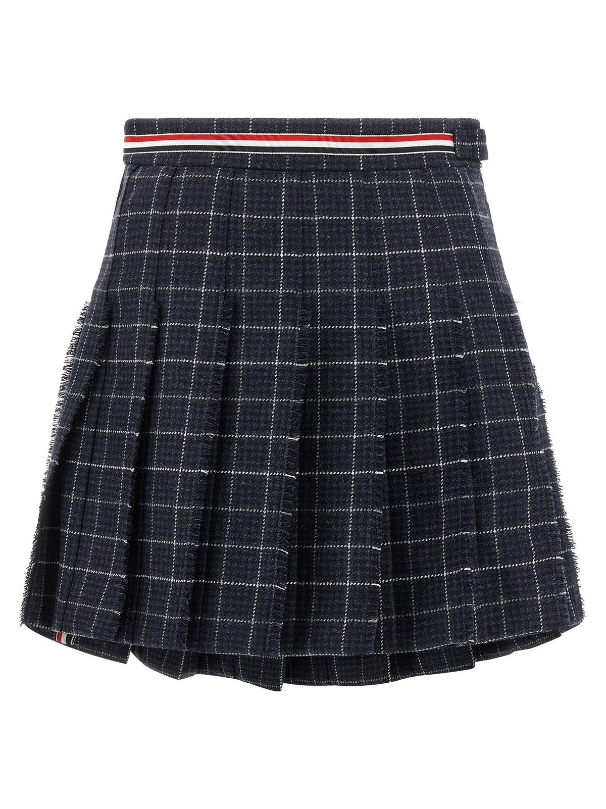 Thom Browne Blaue Woll-Maxirock
