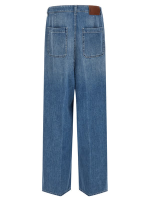Marni Blaue High-Waist Jeans aus Baumwolle
