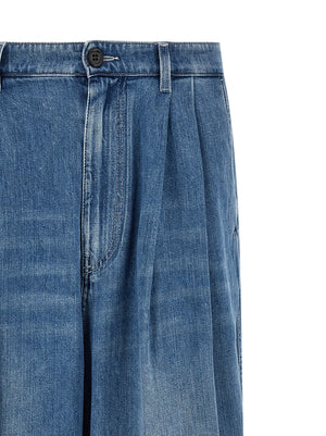 Marni Blaue High-Waist Jeans aus Baumwolle