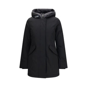 Woolrich Schwarzer Parka aus Baumwolle