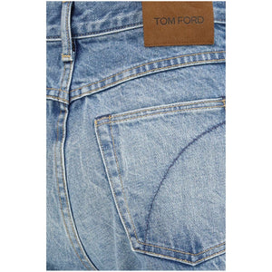 Tom Ford Blaue Bootcut-Jeans aus Baumwolle