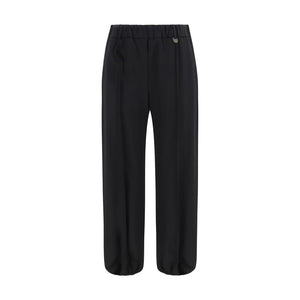 Burberry Schwarze Jogginghose aus Wolle Oves Aries (Trainingshose)