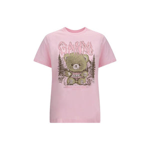 Ganni Mehrfarbiges Baumwoll-T-Shirt