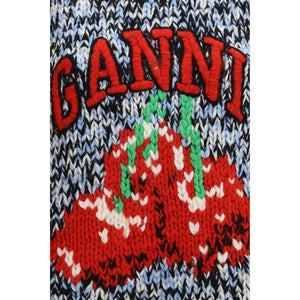 Ganni Ärmelloser Pullover aus Wolle Oves Aries in Multicolor