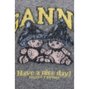 Ganni Graues Alpaka Vicugna Pacos Sweatshirt