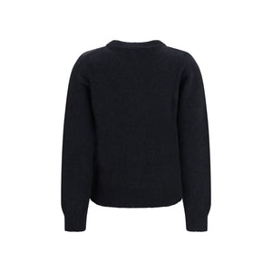 Ganni Schwarzer Pullover aus recycelter Wolle
