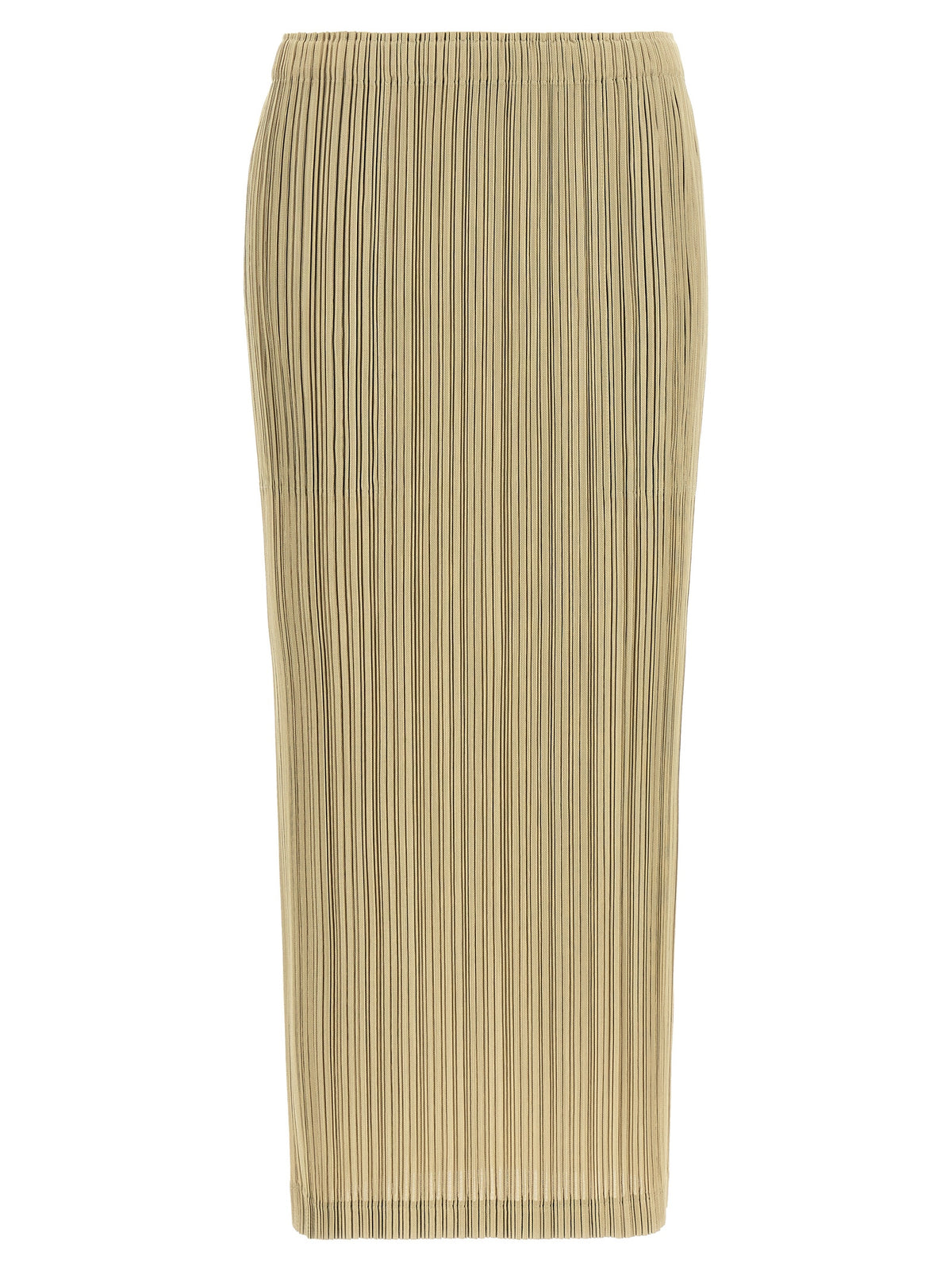 PLEATS PLEASE ISSEY MIYAKE Beiger Midirock aus Polyester