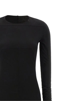 DRKSHDW Schwarzes Baumwoll-Maxikleid