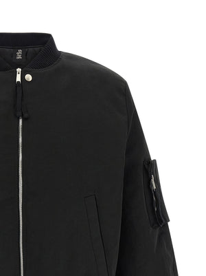 Thom Krom Schwarzer Bomber aus recyceltem Polyamid